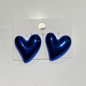 Shiny Blue Earrings NWT